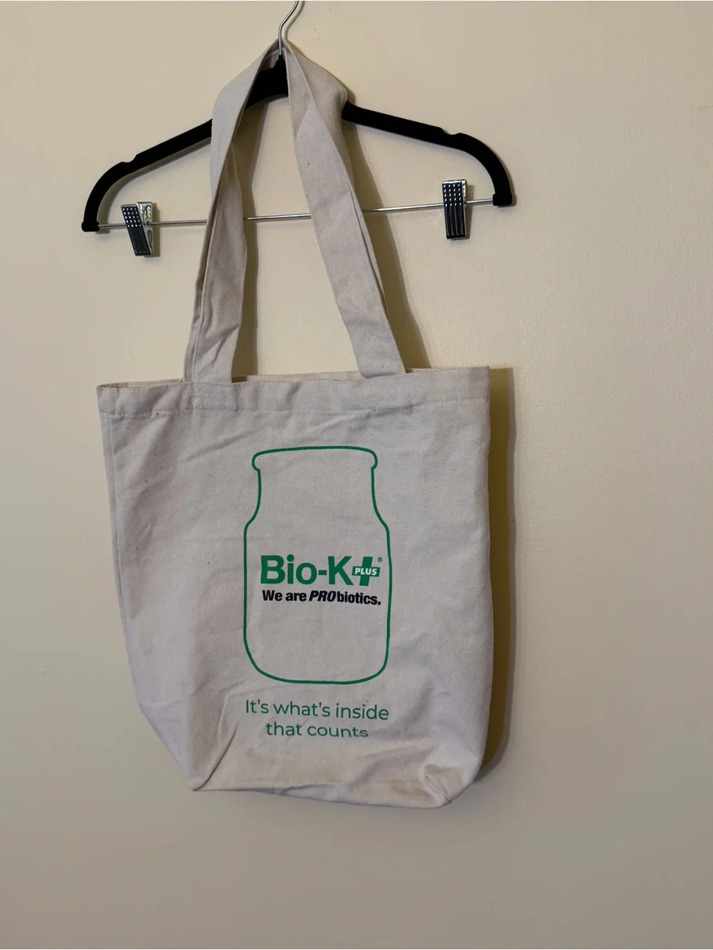 Canvas Tote Bag Bio-K Plus Probiotics Promotional Item